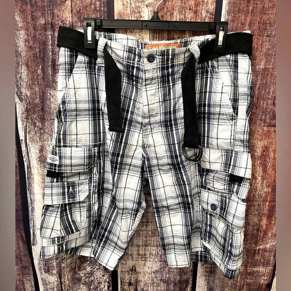 Lee Dungarees Plaid Cargo Shorts